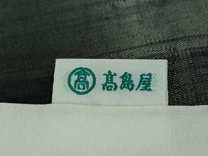平和屋本店▽極上 本場結城紬 重要無形文化財 単衣 霞文 高島屋扱い 逸品 DZAA3874kh5