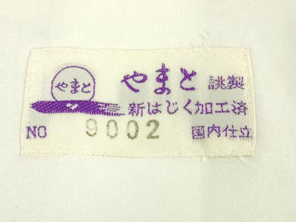 平和屋本店■極上　小紋　単衣　花唐草文　銀彩　やまと誂製　逸品　DZAA3894kh5