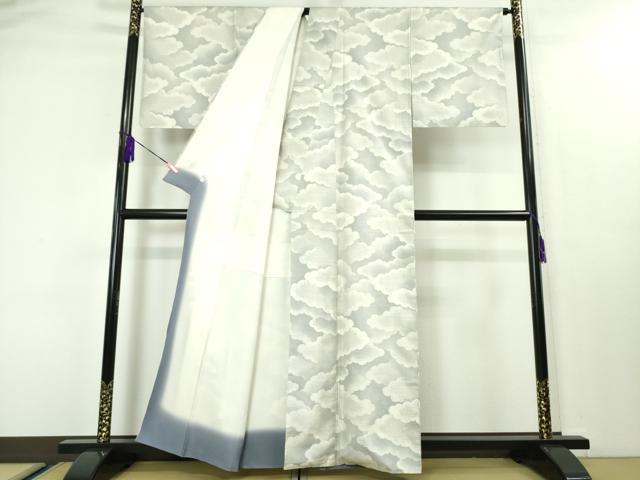 平和屋本店■極上　本場大島紬　白大島紬　桑原織物 二代目　桑原啓之介　9マルキ　呼風　上代52万　証紙付き　逸品　DZAA3920kh5