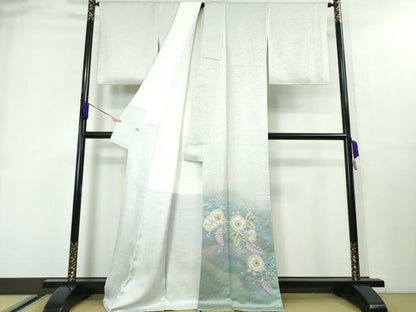 平和屋本店●最高級　二代目　久保田一竹　幻の辻が花　色留袖　絞り　暈し染め　銀通し地　逸品　DZAA3940kh5