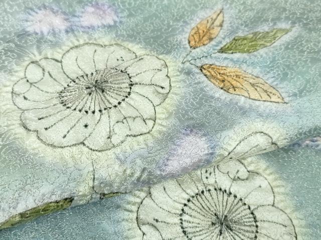 平和屋本店●最高級　二代目　久保田一竹　幻の辻が花　色留袖　絞り　暈し染め　銀通し地　逸品　DZAA3940kh5