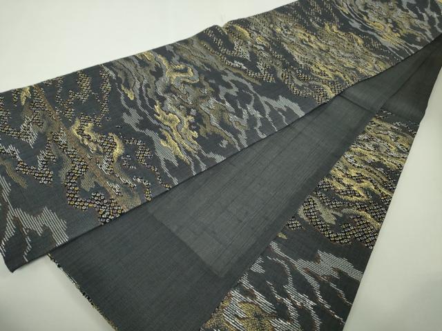 平和屋本店■希少　絞りの開祖　竹田庄九郎　六通柄袋帯　スリーシーズン帯　霞文　金銀糸　逸品　未使用　DZAA3969kh5　