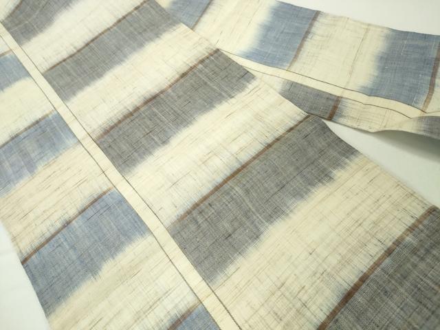 平和屋本店■極上　夏物　沖縄県無形文化財指定　本場八重山上布　麻　九寸名古屋帯　逸品　DZAA3971kh5