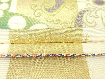 平和屋本店■最高級　龍村平蔵製　本袋帯　羊王波欺錦　金銀糸　逸品　DZAA3980kh5