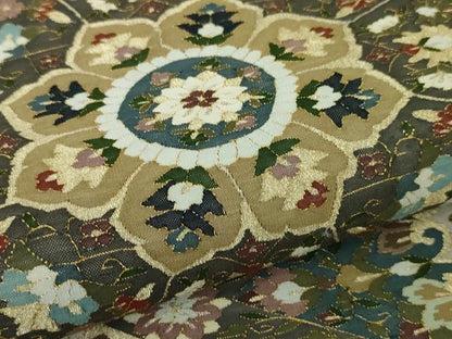 平和屋本店■最高級　明綴れ　全通柄袋帯　花唐草菱文　金糸　逸品　未使用　DZAA3984kh5