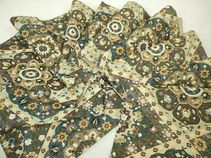 平和屋本店■最高級　明綴れ　全通柄袋帯　花唐草菱文　金糸　逸品　未使用　DZAA3984kh5