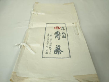 平和屋本店■極上　京都祇園の老舗　ぎをん齋藤　九寸名古屋帯　紬地　花唐草文　たとう紙付き　逸品　未使用　DZAA3999kh5