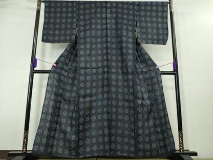 平和屋本店■極上　夏物　重要無形文化財　本場宮古上布　苧麻　花菱文　逸品　DZAA4007kh5