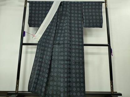平和屋本店■極上　夏物　重要無形文化財　本場宮古上布　苧麻　花菱文　逸品　DZAA4007kh5
