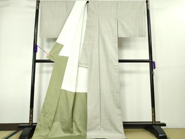 平和屋本店■極上　お召　縞　逸品　未使用　DZAA4033kh5
