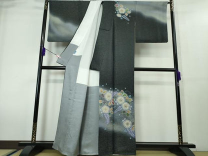 平和屋本店■最高級　二代目　久保田一竹　幻の辻が花　訪問着　暈し染め　金通し地　逸品　DZAA4034kh5