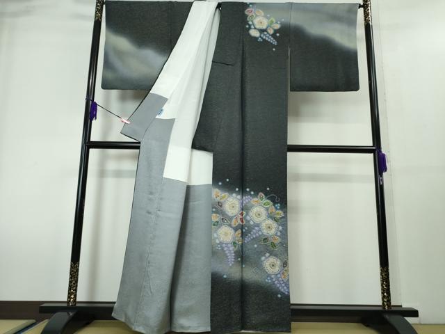平和屋本店■最高級　二代目　久保田一竹　幻の辻が花　訪問着　暈し染め　金通し地　逸品　DZAA4034kh5