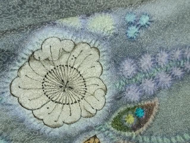 平和屋本店■最高級　二代目　久保田一竹　幻の辻が花　訪問着　暈し染め　金通し地　逸品　DZAA4034kh5