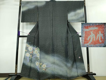 平和屋本店■最高級　二代目　久保田一竹　幻の辻が花　訪問着　暈し染め　金通し地　逸品　DZAA4034kh5