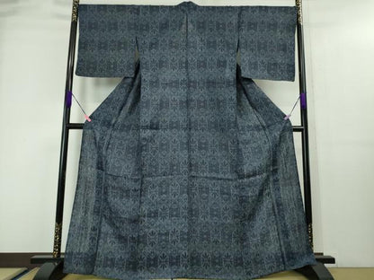 平和屋本店■極上　夏物　重要無形文化財　本場宮古上布　苧麻　吉祥花文　逸品　DZAA4037kh5