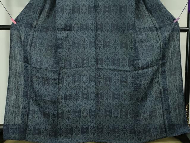 平和屋本店■極上　夏物　重要無形文化財　本場宮古上布　苧麻　吉祥花文　逸品　DZAA4037kh5