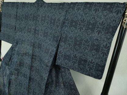 平和屋本店■極上　夏物　重要無形文化財　本場宮古上布　苧麻　吉祥花文　逸品　DZAA4037kh5