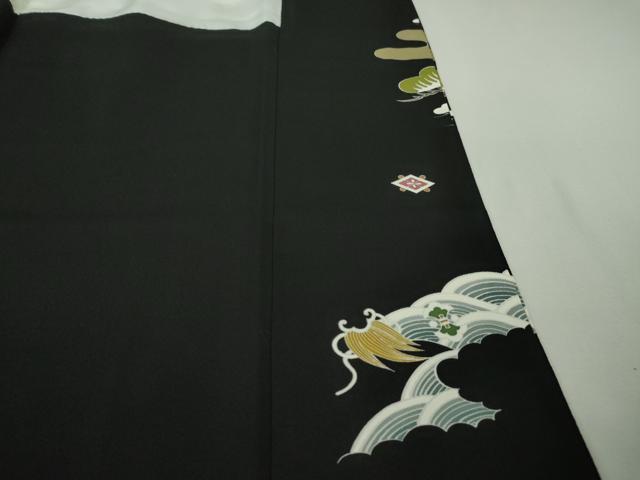平和屋本店■極上　創業460年・千總　黒留袖　誰が袖好み　駒刺繍　宝尽くし松文　金彩　高島屋扱い　逸品　DZAA4044