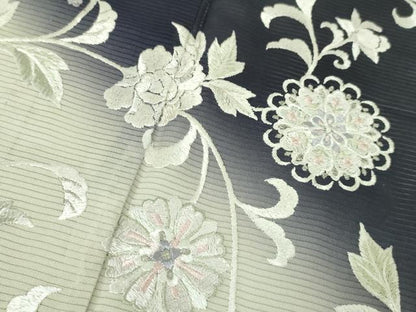 平和屋本店■極上　夏物　訪問着　総刺繍　絽　花唐草文　暈し染め　銀糸　さが美扱い　逸品　DZAA4046kh5