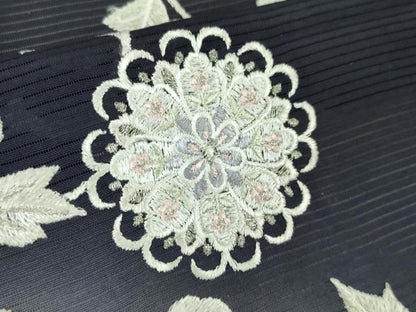 平和屋本店■極上　夏物　訪問着　総刺繍　絽　花唐草文　暈し染め　銀糸　さが美扱い　逸品　DZAA4046kh5