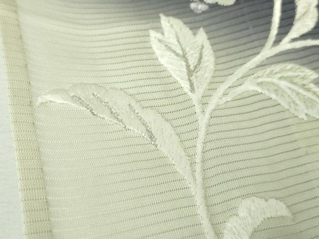 平和屋本店■極上　夏物　訪問着　総刺繍　絽　花唐草文　暈し染め　銀糸　さが美扱い　逸品　DZAA4046kh5