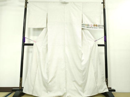 平和屋本店■極上　本場大島紬　白大島　一元絣　やまよし紬謹製　証紙付き　逸品　DZAA4055kh5