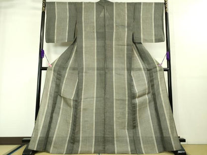 平和屋本店＊極上　夏物　芭蕉布　手積み芭蕉糸100％　間道　逸品　DZAA4059kh6