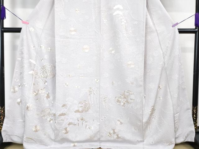 平和屋本店■極上　中国三大刺繍　スワトウ刺繍　汕頭刺繍　総刺繍　訪問着　宝尽くし　雪輪花文　白藤色地　金糸　逸品　DZAA4063kh5