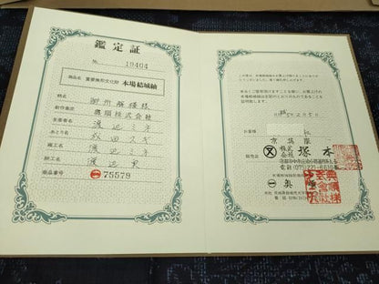 平和屋本店●極上 本場結城紬 重要無形文化財 80亀甲 奥順謹製 御所解文様 鑑定証・証紙付き 逸品 DZAA4064kh5