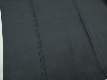 平和屋本店■極上 皇室伊勢神宮御用 山口美術織物 山口弘躬 お召 色無地 千八唐織 御唐衣 黄金の実り 藍鉄色地 反端付き 逸品 DZAA4074kh5