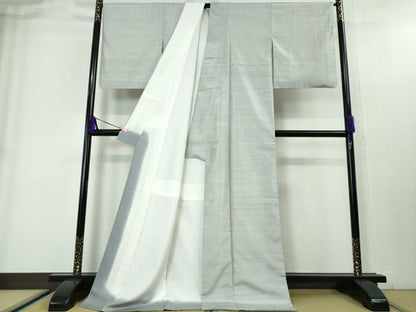 平和屋本店■極上　本場縞大島紬　縞格子　堀之内織物謹製　証紙付き　逸品　DZAA4075kh5