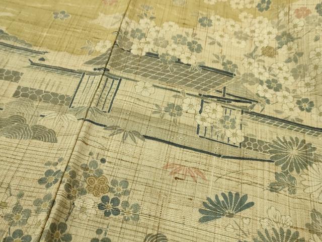 平和屋本店■極上　染織の名門　しょうざん  生紬　御所解文　逸品　DZAA4078kh5