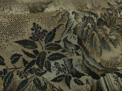 平和屋本店●極上　本場大島紬　十八算　12マルキ　優粋ブランド　屋久杉染　花鳥風景図　窪田織物謹製　証紙付き　逸品　DZAA4080kh5