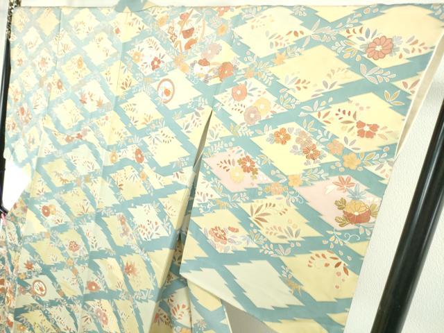 平和屋本店■極上　創業460年・千總　訪問着　駒刺繍　松皮菱吉祥花文　金彩　高島屋扱い　逸品　DZAA4084kh5