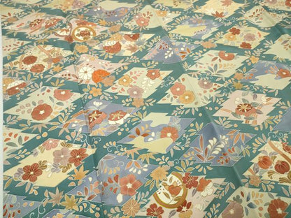 平和屋本店■極上　創業460年・千總　訪問着　駒刺繍　松皮菱吉祥花文　金彩　高島屋扱い　逸品　DZAA4084kh5