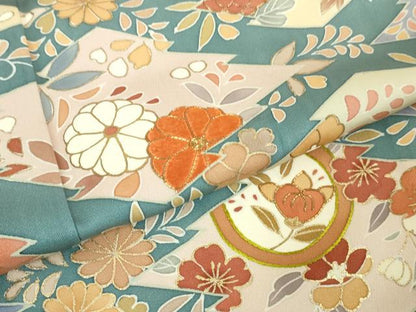 平和屋本店■極上　創業460年・千總　訪問着　駒刺繍　松皮菱吉祥花文　金彩　高島屋扱い　逸品　DZAA4084kh5