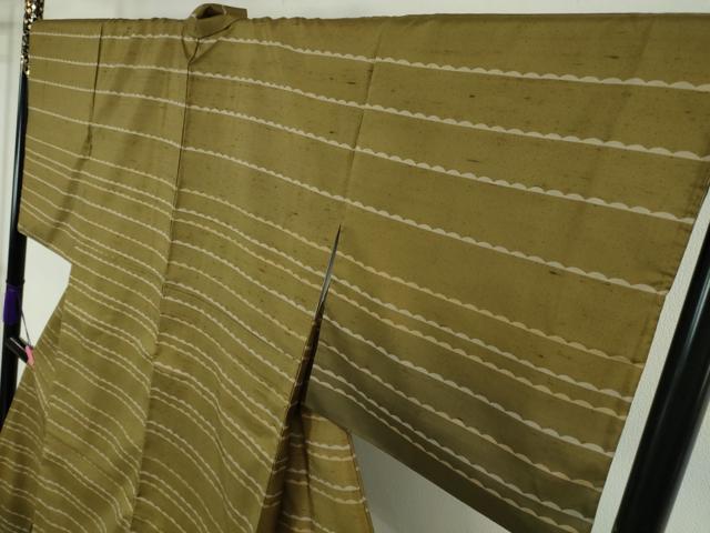 平和屋本店●極上　二代目 川村久太郎　石川県指定無形文化財　牛首紬　白山工房　手織り　訪問着　証紙付き　逸品　DZAA4088kh5