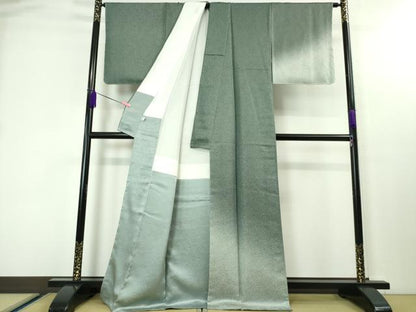 平和屋本店■極上　久保田一竹　幻の辻が花　訪問着　暈し染め　金通し地　反端付き　逸品　未使用　DZAA4103kh5