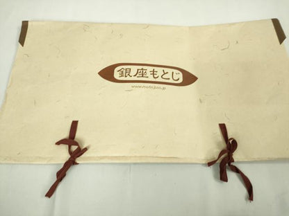 平和屋本店■極上　夏物　男性　銀座もとじ　陣羽織　縦絽　濃藍色地　たとう紙付き　逸品　DZAA4541kh5