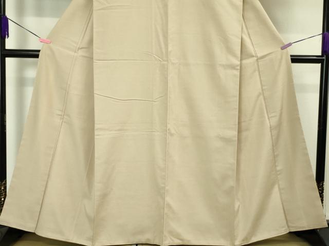 平和屋本店■極上　本場眞綿絢結城紬　色無地　枯野色　証紙付き　逸品　未使用　DZAA4147kh5