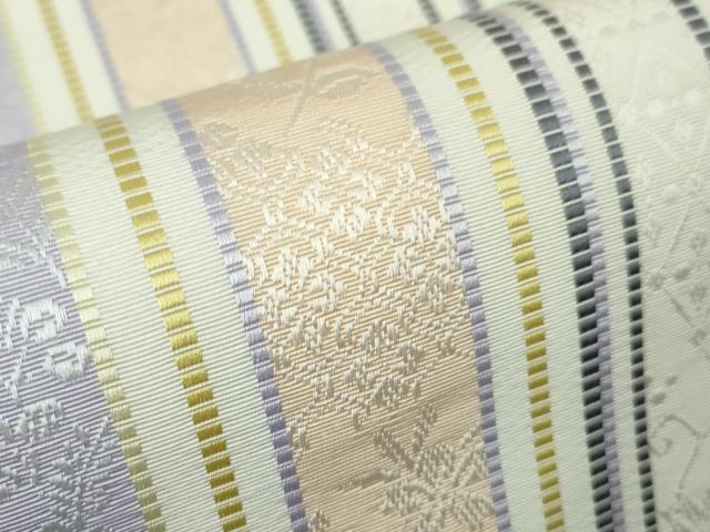 平和屋本店■極上　本場筑前博多織　八寸名古屋帯　花間道　井上絹織謹製　博多金ラベル　証紙付き　逸品　新品　DZAA4171kh5