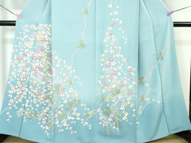 平和屋本店●極上　本加賀友禅作家　寺井英世　訪問着　枝垂れ花松文　暈し染め　逸品　DZAA4215kh5