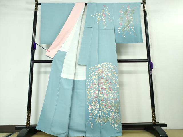 平和屋本店●極上　本加賀友禅作家　寺井英世　訪問着　枝垂れ花松文　暈し染め　逸品　DZAA4215kh5