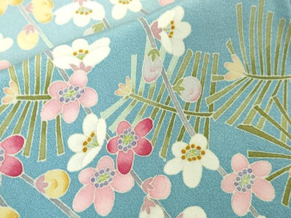 平和屋本店●極上　本加賀友禅作家　寺井英世　訪問着　枝垂れ花松文　暈し染め　逸品　DZAA4215kh5