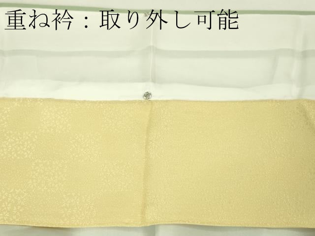平和屋本店■極上　本加賀友禅作家　木村雨山　染色工芸作家　吉田芳彩　訪問着　菊　桔梗　柳鼠色地　逸品　未使用　DZAA4219kh5