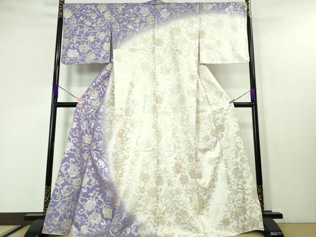 平和屋本店■極上　訪問着　花唐草文　暈し染め　金銀彩　逸品　DZAA4220kh5