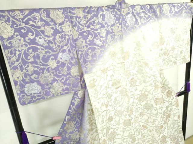 平和屋本店■極上　訪問着　花唐草文　暈し染め　金銀彩　逸品　DZAA4220kh5