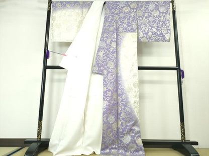 平和屋本店■極上　訪問着　花唐草文　暈し染め　金銀彩　逸品　DZAA4220kh5