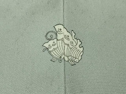 平和屋本店■希少　皇室献上作家　野村静枝　佐賀錦　色留袖　駒刺繍　花唐草文　暈し染め　秘色色地　金銀彩　逸品　DZAA4229kh5