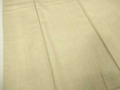 平和屋本店■極上　本場結城紬　重要無形文化財　藤貫謹製　真綿手紬糸　色無地　鳥の子色地　証紙付き　逸品　未使用　DZAA4244kh5
